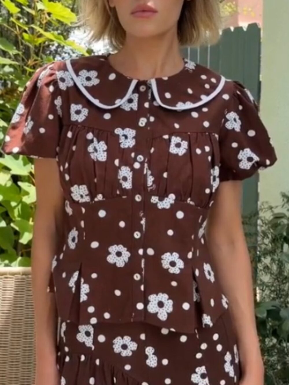 Bonnie Top - Brown Mod Dot - Lisa Says Gah NWT